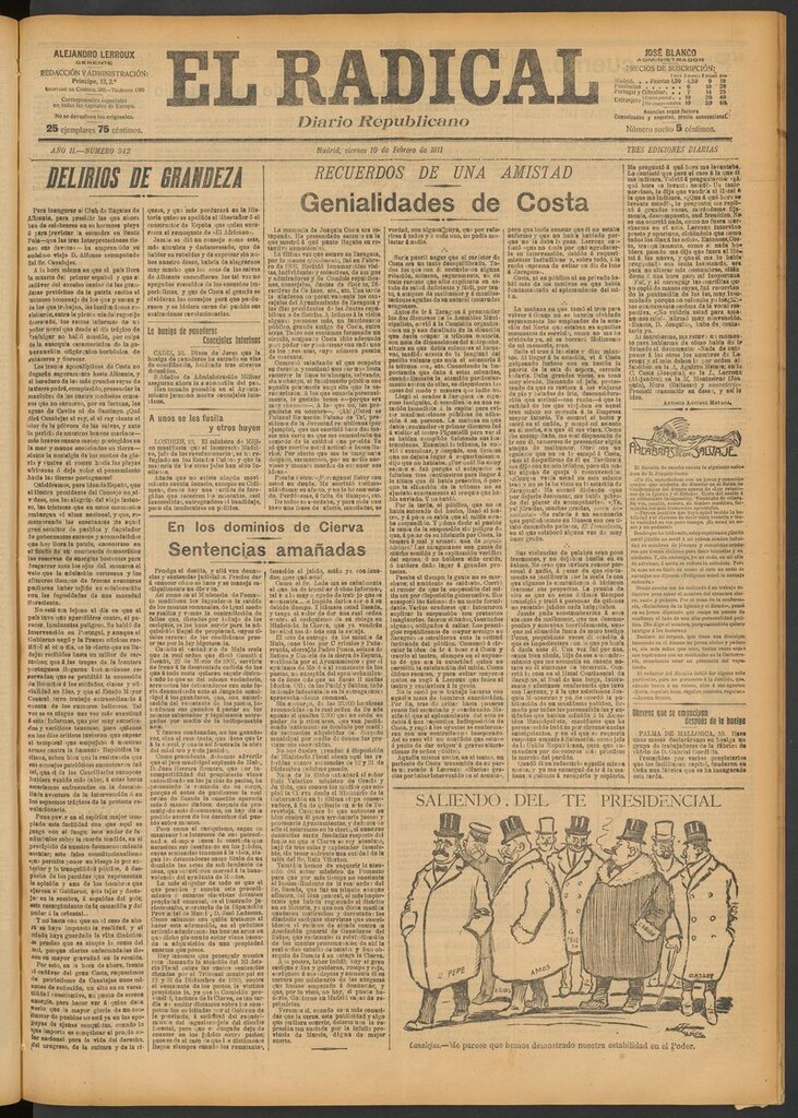 Miniatura de El Radical: diario republicano del 10 de febrero de 1911
