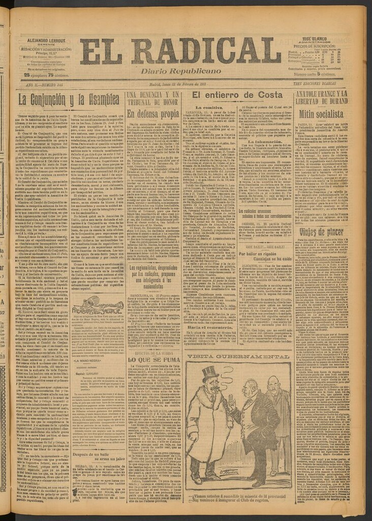 Miniatura de El Radical: diario republicano del 13 de febrero de 1911