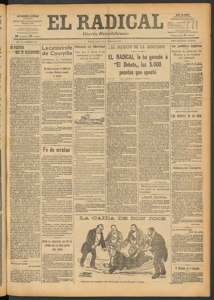 Miniatura de El Radical: diario republicano del 16 de febrero de 1911
