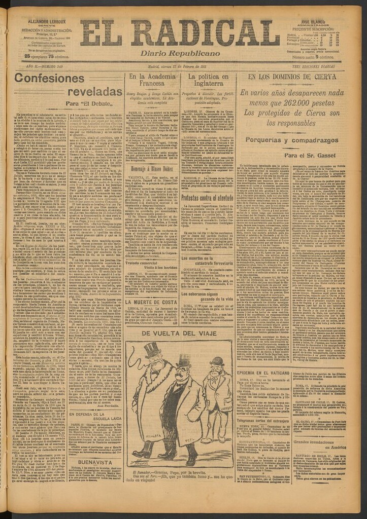 Miniatura de El Radical: diario republicano del 17 de febrero de 1911