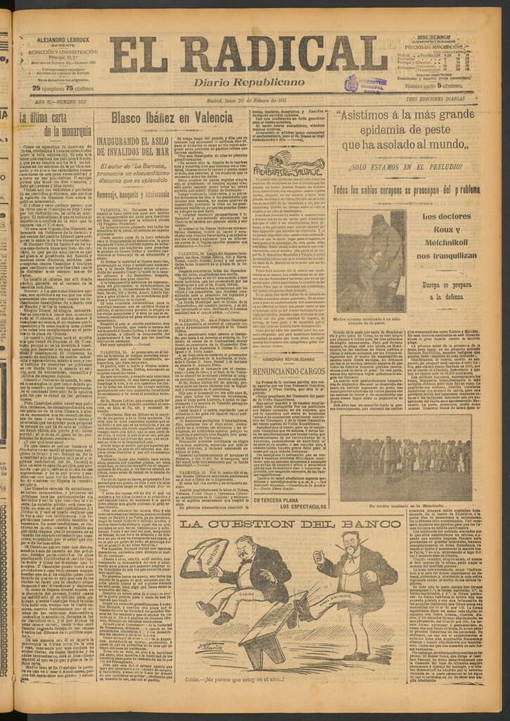 Miniatura de El Radical: diario republicano del 20 de febrero de 1911