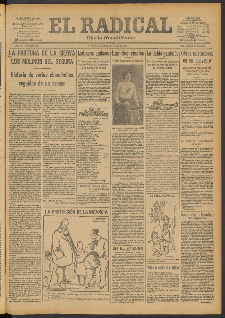 Miniatura de El Radical: diario republicano del 21 de febrero de 1911