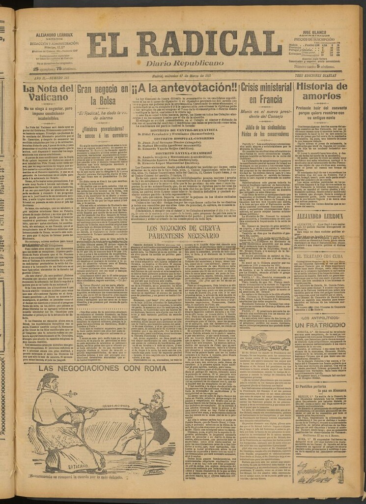 Miniatura de El Radical: diario republicano del 1 de marzo de 1911