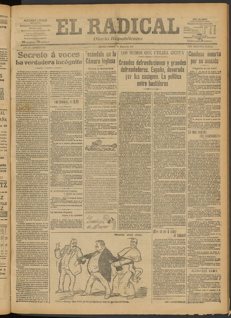 Miniatura de El Radical: diario republicano del 3 de marzo de 1911
