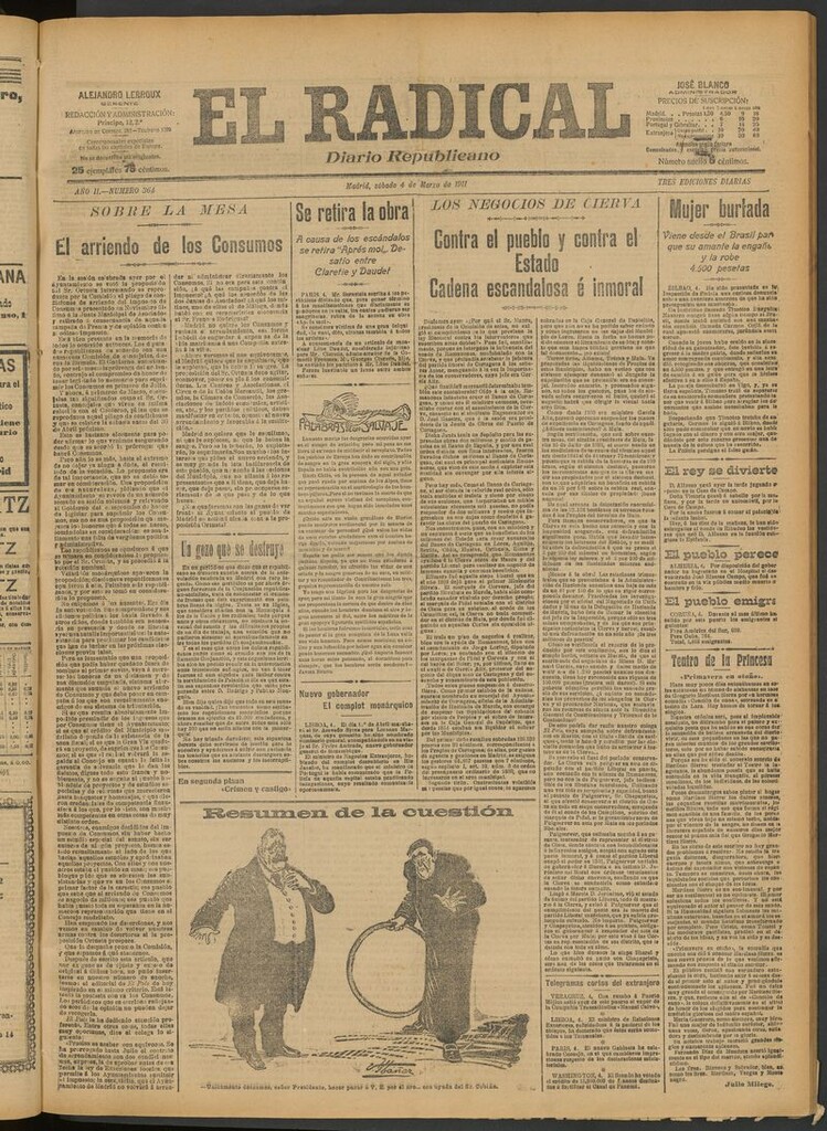 Miniatura de El Radical: diario republicano del 4 de marzo de 1911