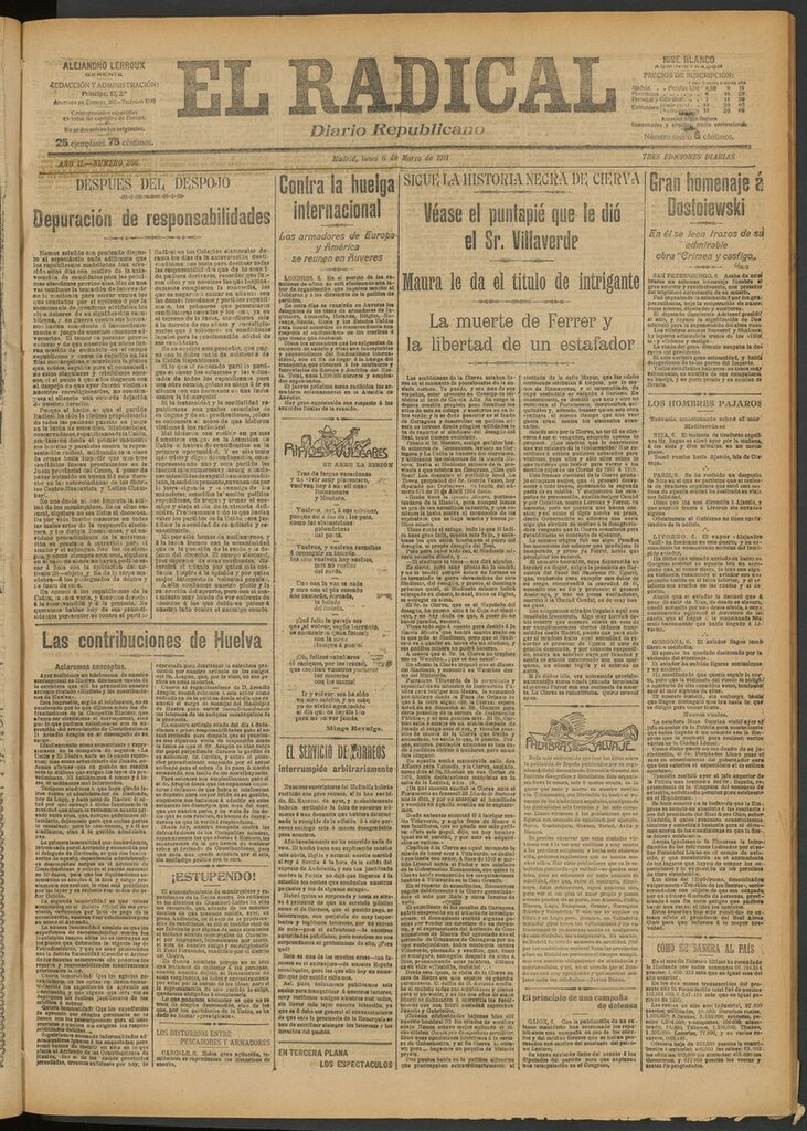 Miniatura de El Radical: diario republicano del 6 de marzo de 1911