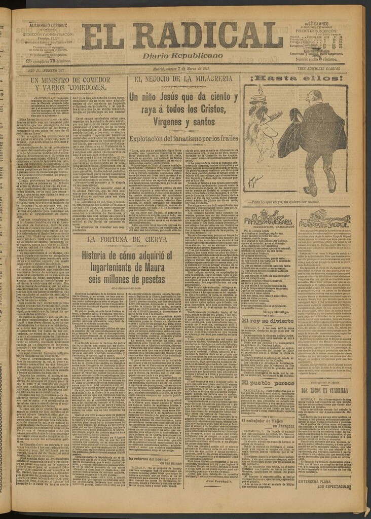 Miniatura de El Radical: diario republicano del 7 de marzo de 1911