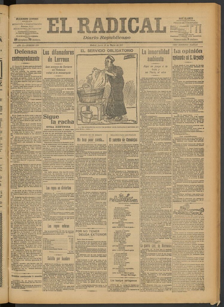 Miniatura de El Radical: diario republicano del 16 de marzo de 1911