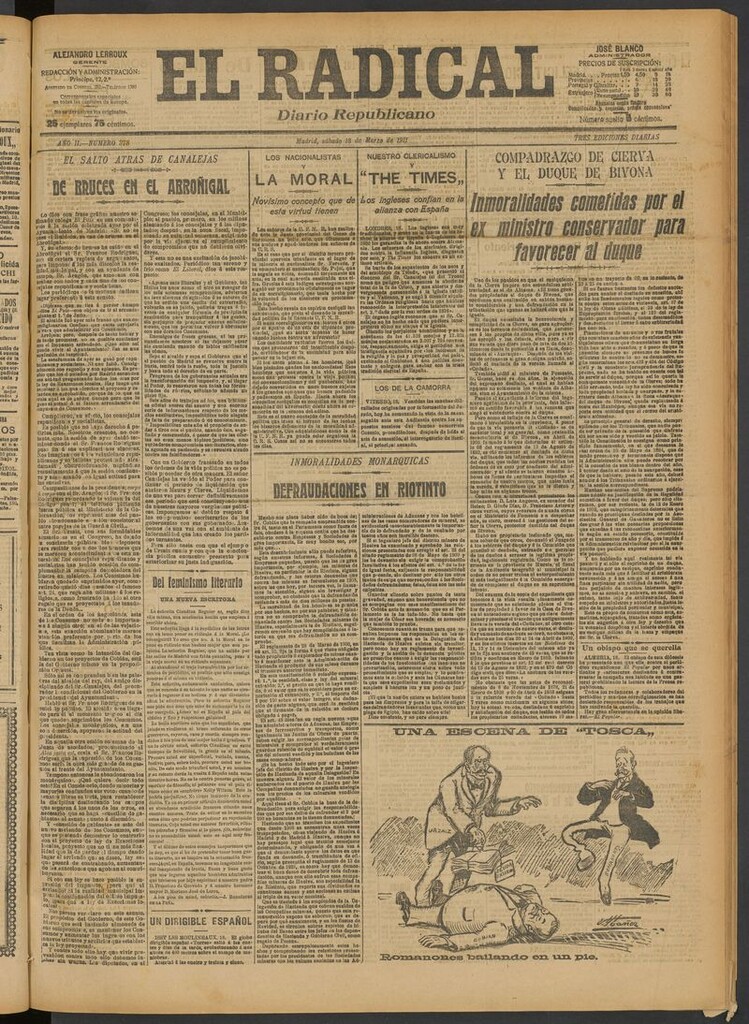 Miniatura de El Radical: diario republicano del 18 de marzo de 1911