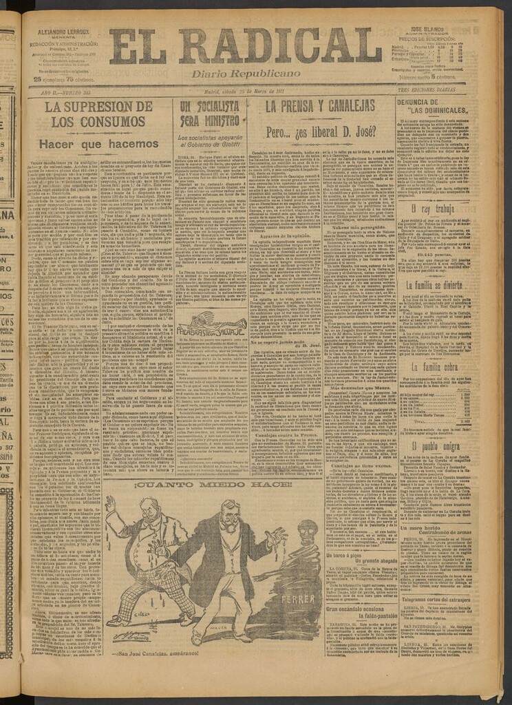 Miniatura de El Radical: diario republicano del 25 de marzo de 1911