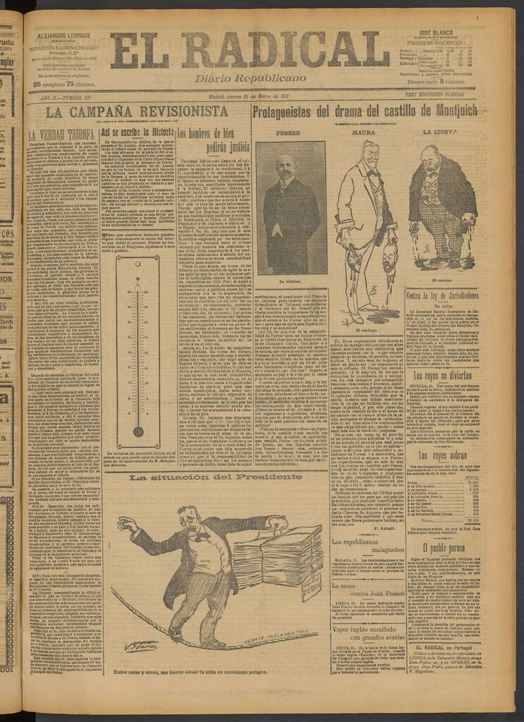 Miniatura de El Radical: diario republicano del 31 de marzo de 1911