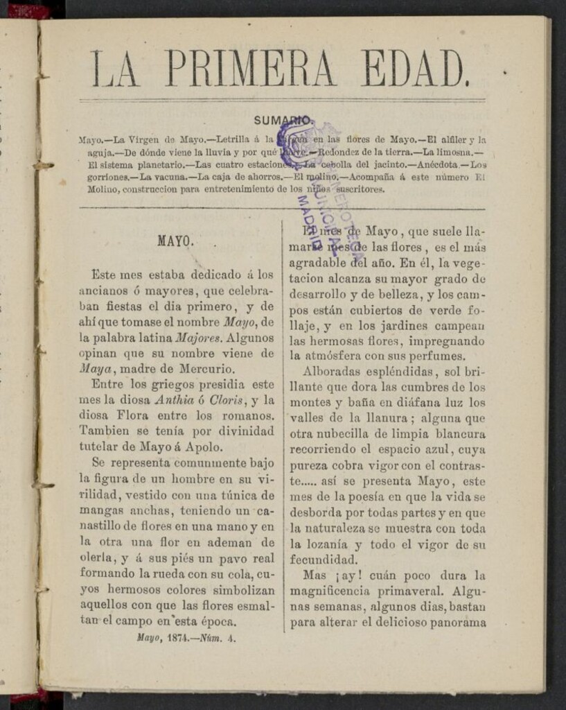 Miniatura de La Primera Edad de mayo de 1874, nº 4