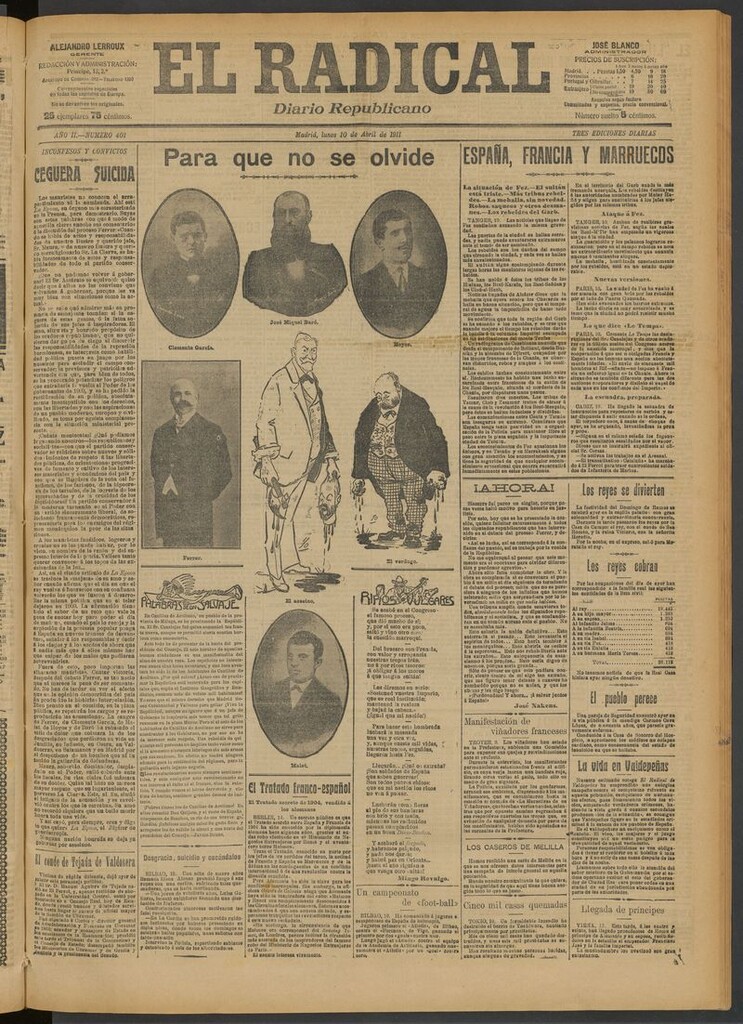 Miniatura de El Radical: diario republicano del 10 de abril de 1911
