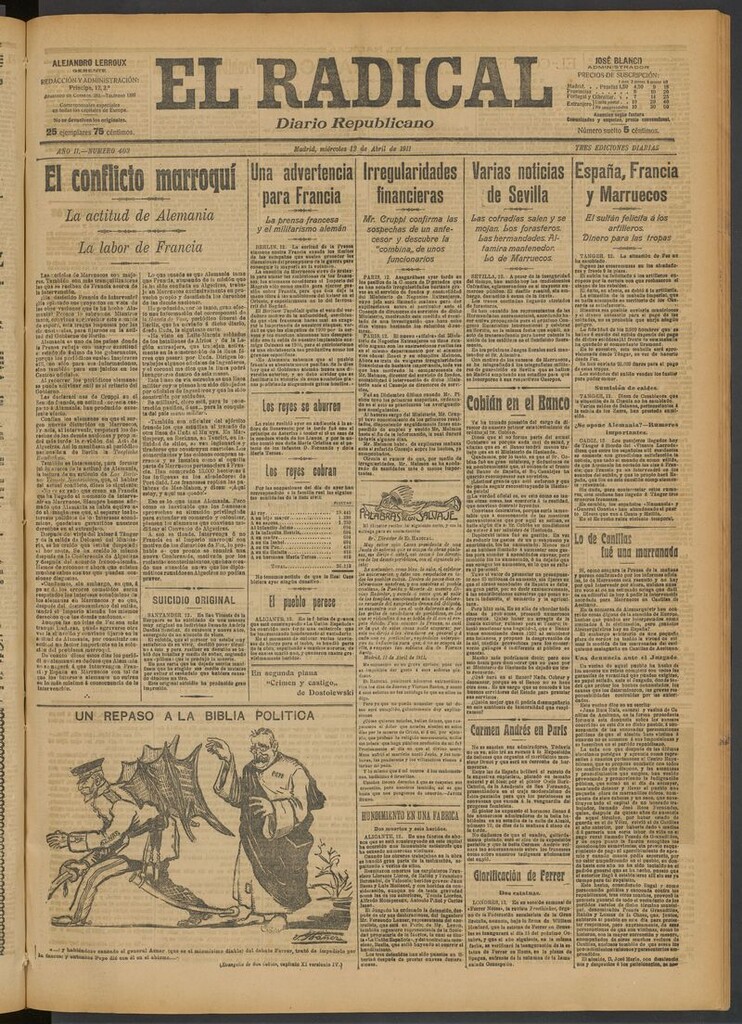 Miniatura de El Radical: diario republicano del 12 de abril de 1911