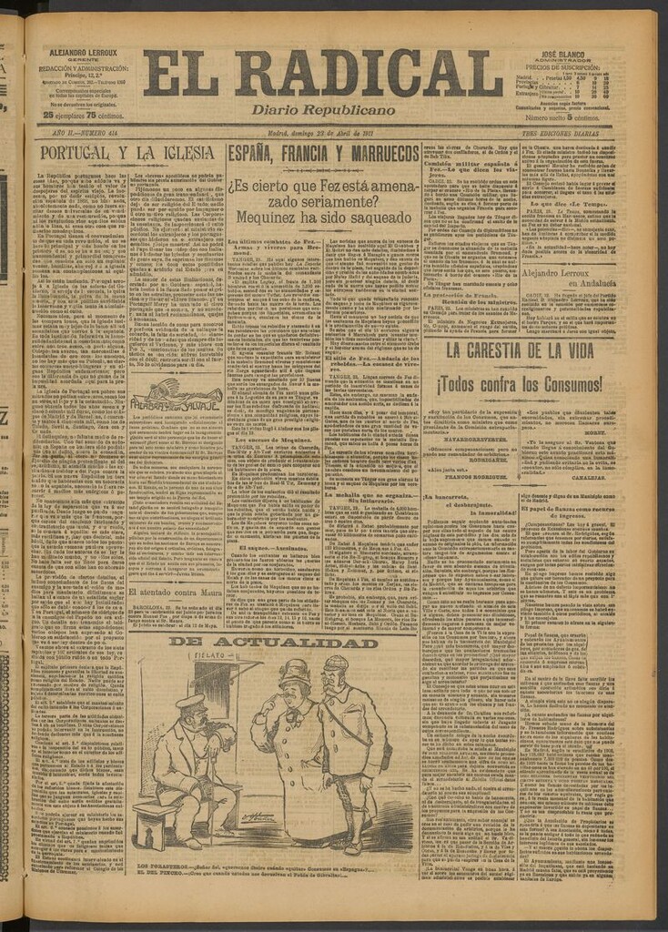 Miniatura de El Radical: diario republicano del 23 de abril de 1911