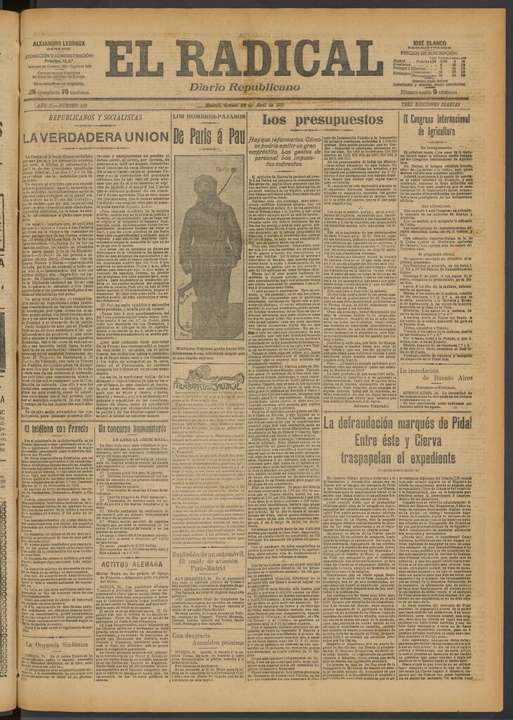 Miniatura de El Radical: diario republicano del 28 de abril de 1911