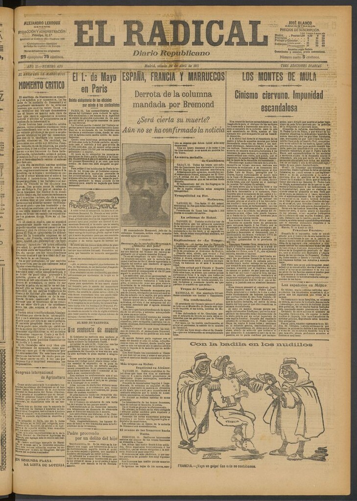 Miniatura de El Radical: diario republicano del 29 de abril de 1911