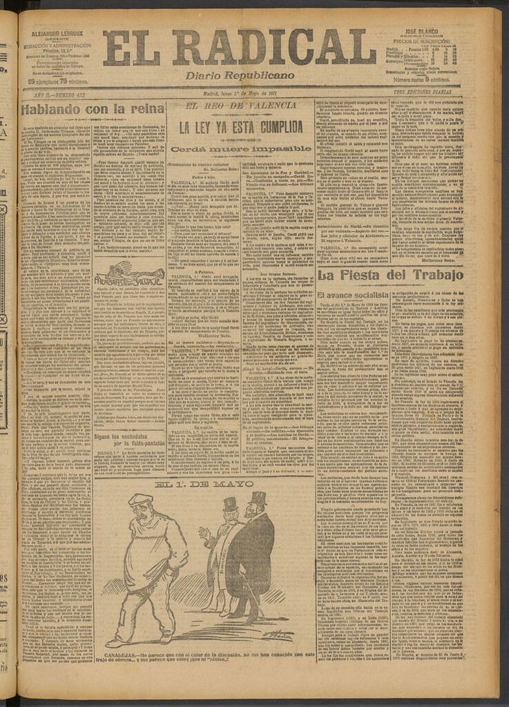 Miniatura de El Radical: diario republicano del 1 de mayo de 1911