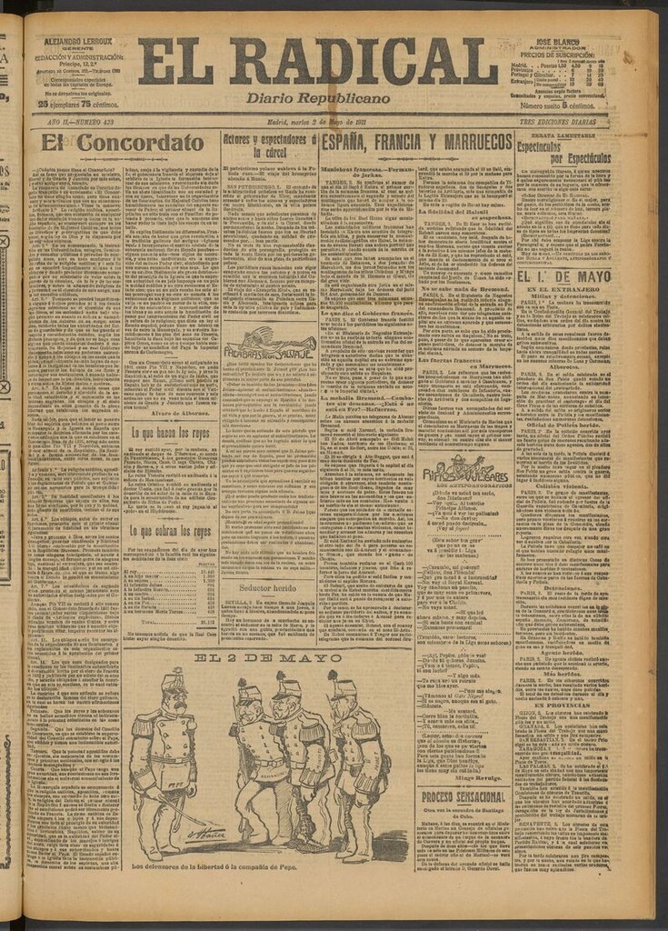Miniatura de El Radical: diario republicano del 2 de mayo de 1911