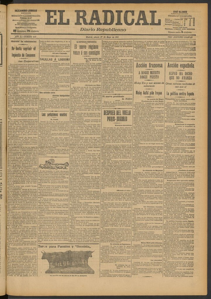 Miniatura de El Radical: diario republicano del 27 de mayo de 1911
