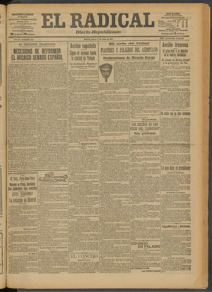 Miniatura de El Radical: diario republicano del 1 de junio de 1911