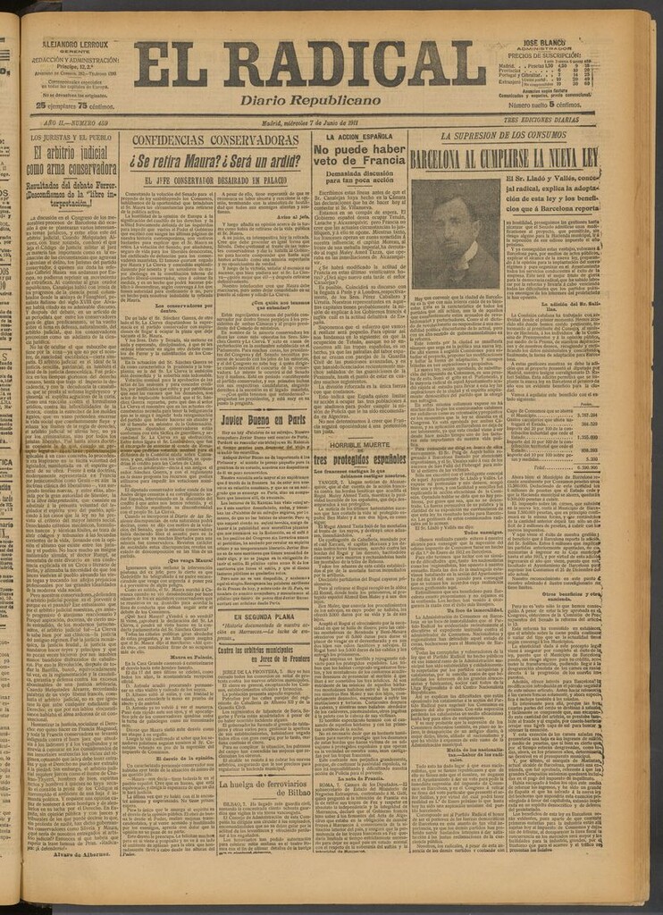 Miniatura de El Radical: diario republicano del 7 de junio de 1911