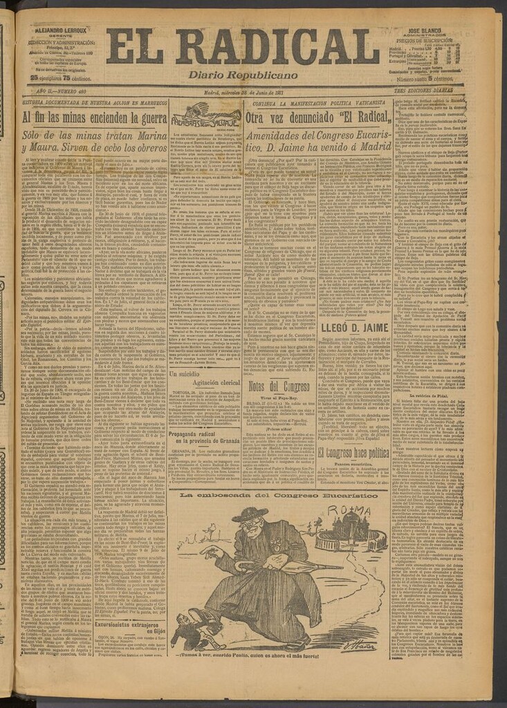 Miniatura de El Radical: diario republicano del 28 de junio de 1911
