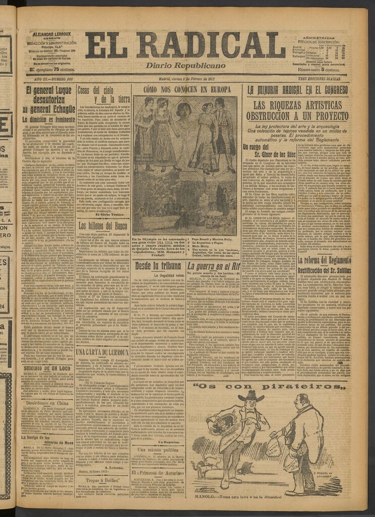 Miniatura de El Radical: diario republicano del 9 de febrero de 1912