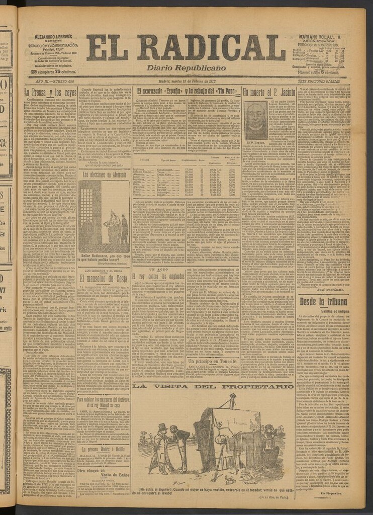 Miniatura de El Radical: diario republicano del 13 de febrero de 1912