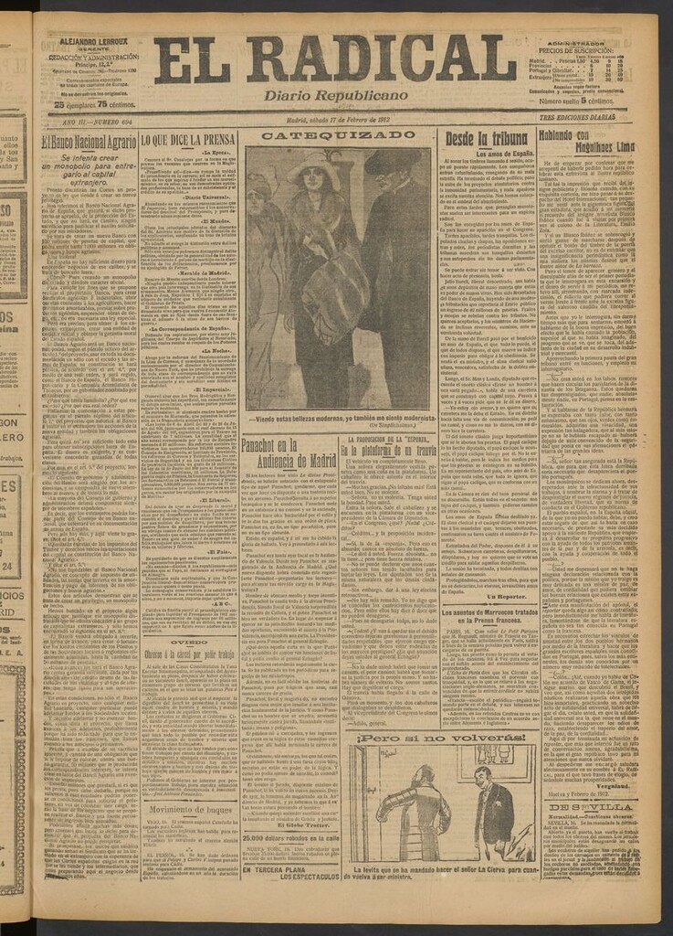 Miniatura de El Radical: diario republicano del 17 de febrero de 1912