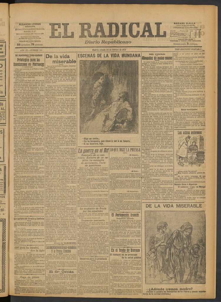 Miniatura de El Radical: diario republicano del 24 de febrero de 1912