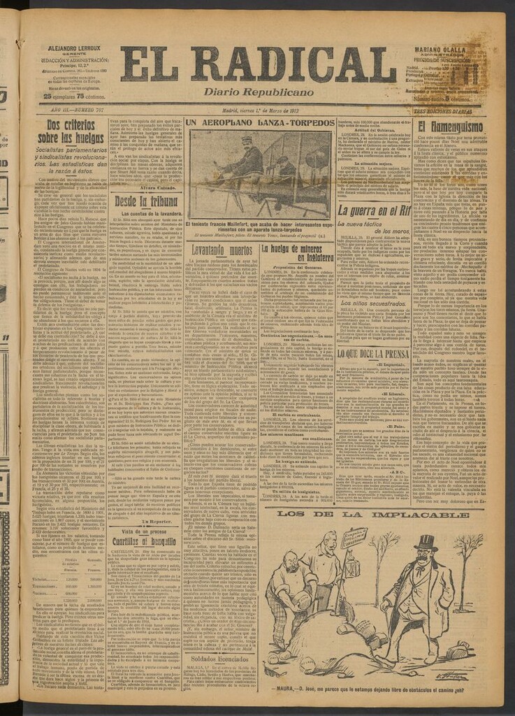 Miniatura de El Radical: diario republicano del 1 de marzo de 1912