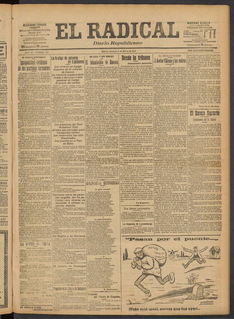 Miniatura de El Radical: diario republicano del 3 de marzo de 1912