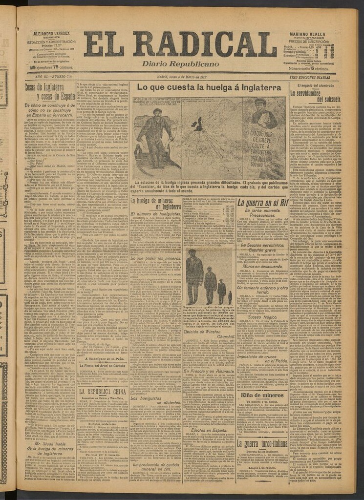Miniatura de El Radical: diario republicano del 4 de marzo de 1912