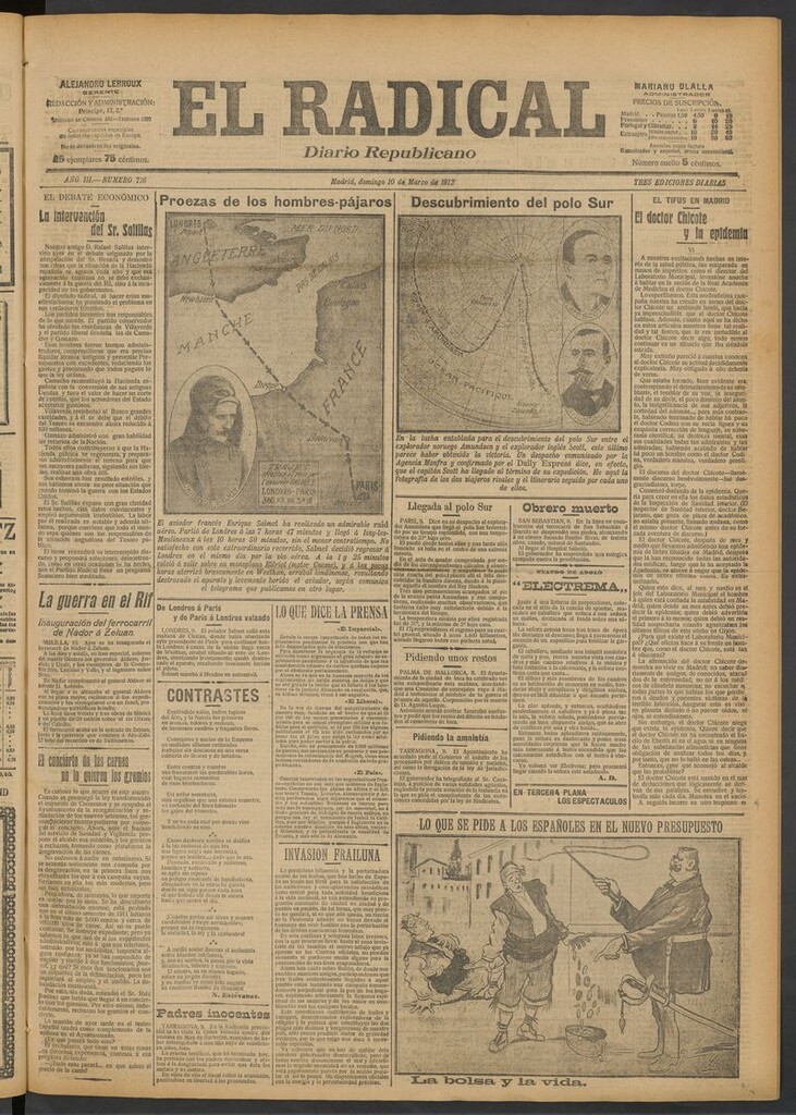 Miniatura de El Radical: diario republicano del 10 de marzo de 1912