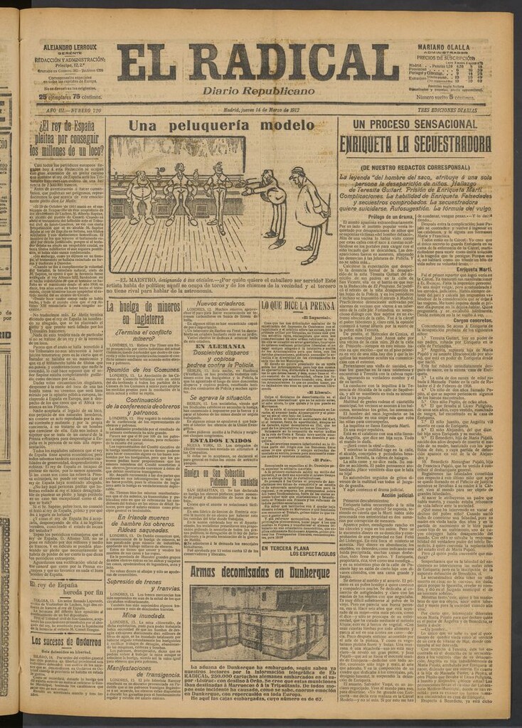 Miniatura de El Radical: diario republicano del 14 de marzo de 1912