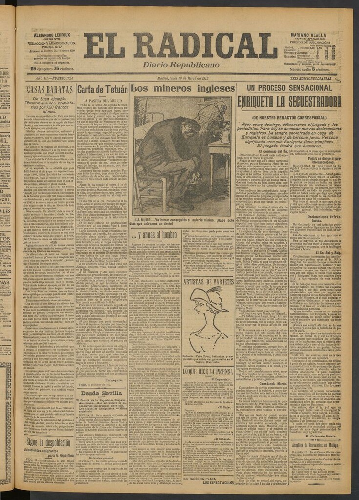 Miniatura de El Radical: diario republicano del 18 de marzo de 1912