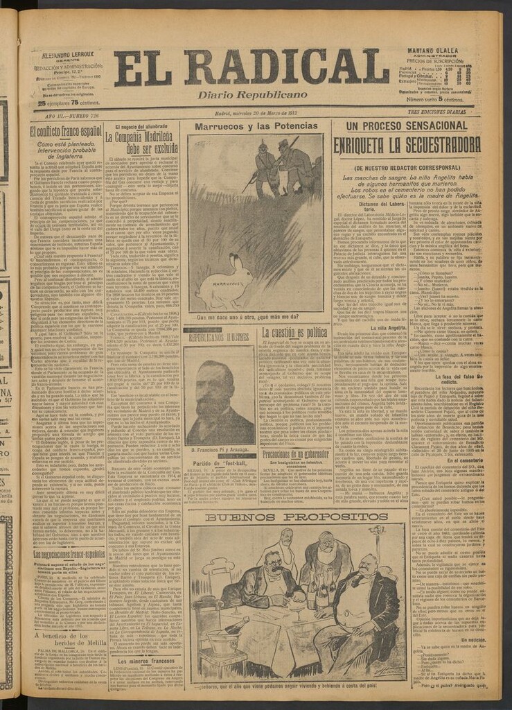 Miniatura de El Radical: diario republicano del 20 de marzo de 1912