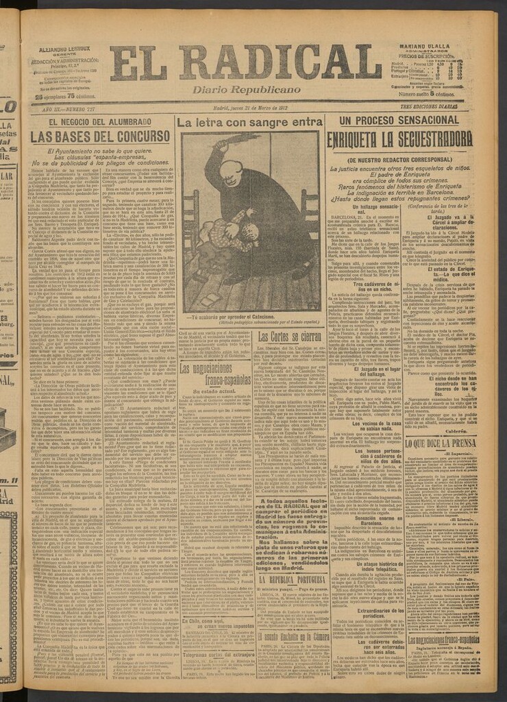 Miniatura de El Radical: diario republicano del 21 de marzo de 1912