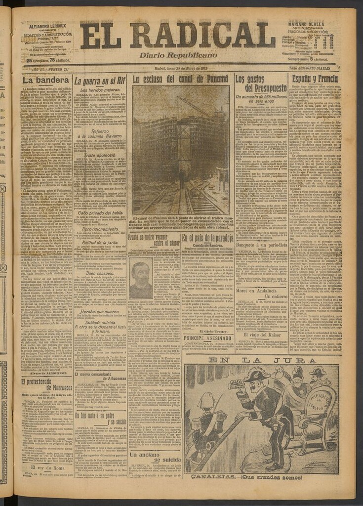 Miniatura de El Radical: diario republicano del 25 de marzo de 1912