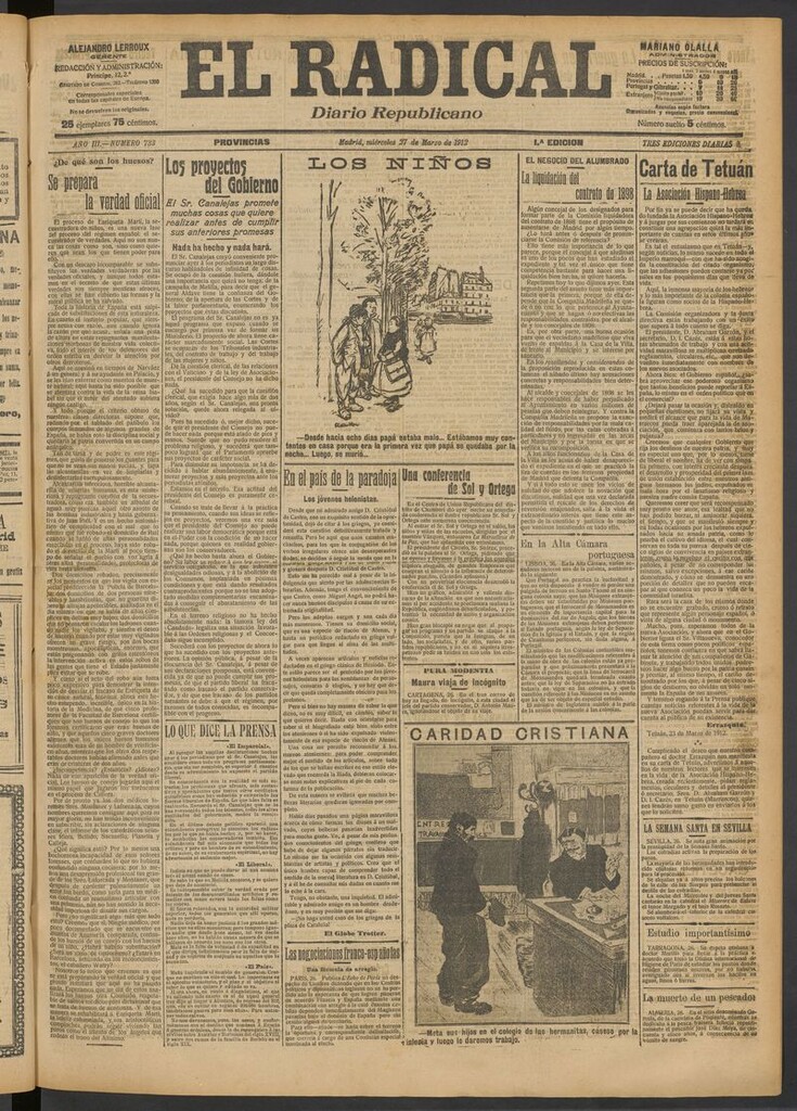 Miniatura de El Radical: diario republicano del 27 de marzo de 1912