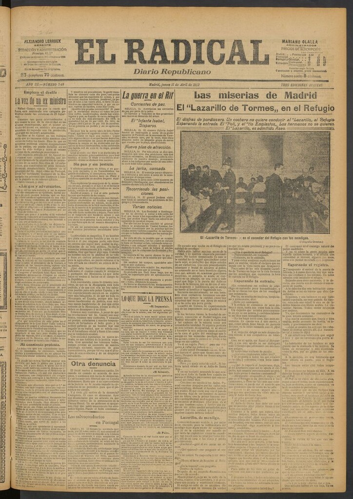 Miniatura de El Radical: diario republicano del 11 de abril de 1912