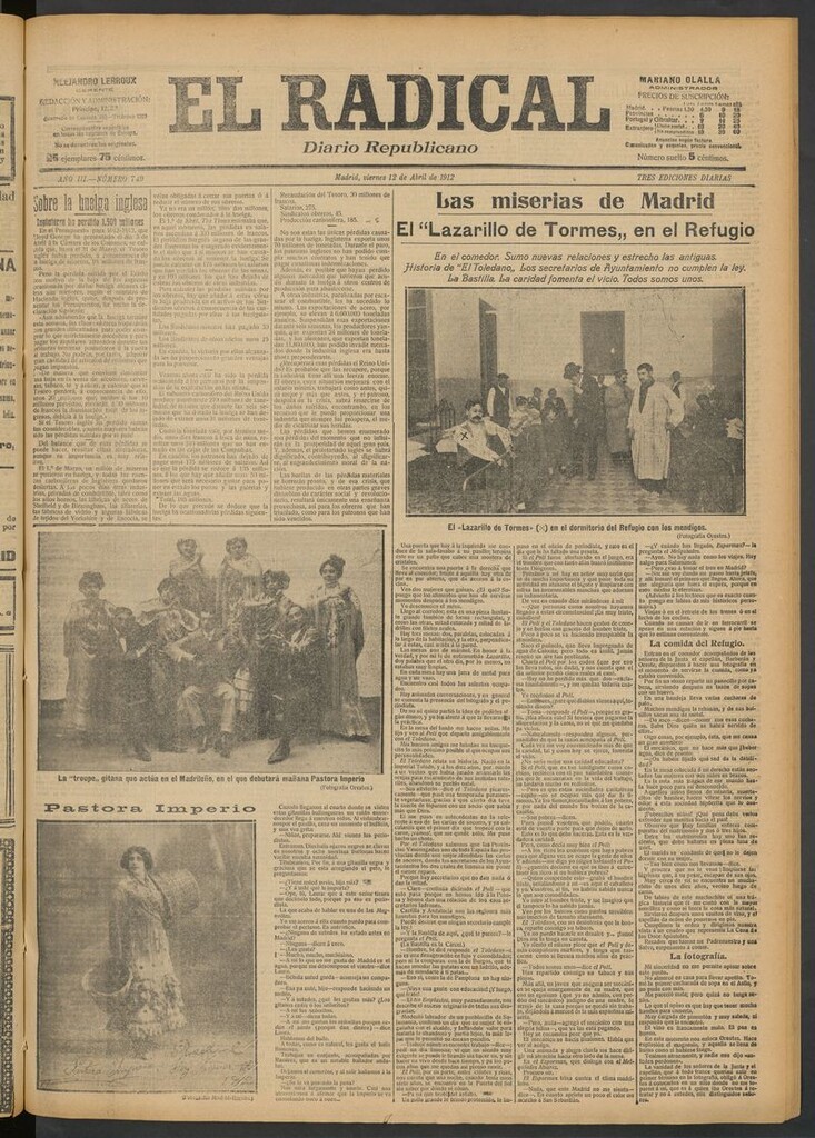 Miniatura de El Radical: diario republicano del 12 de abril de 1912