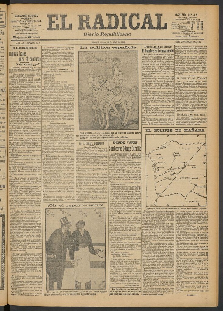 Miniatura de El Radical: diario republicano del 16 de abril de 1912