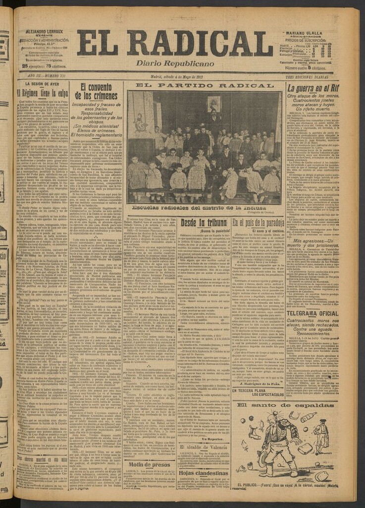 Miniatura de El Radical: diario republicano del 4 de mayo de 1912