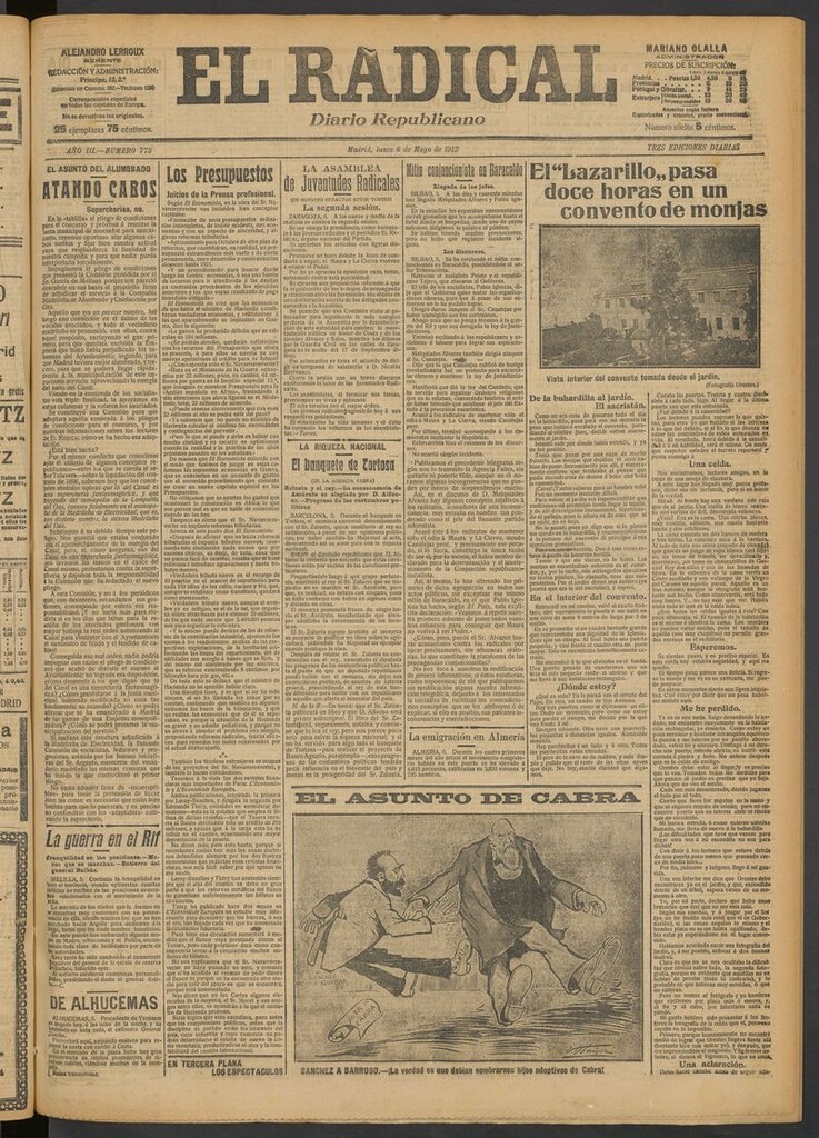 Miniatura de El Radical: diario republicano del 6 de mayo de 1912