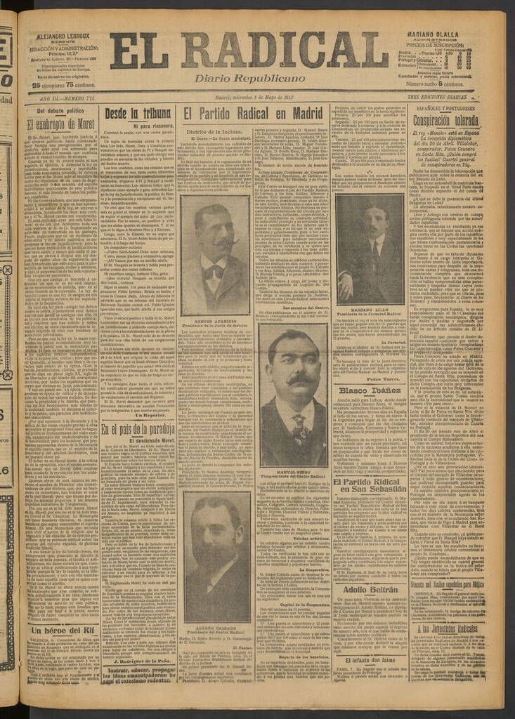 Miniatura de El Radical: diario republicano del 8 de mayo de 1912