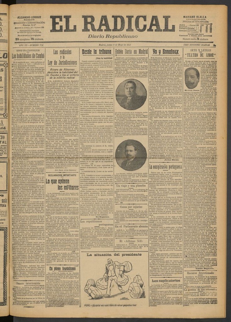 Miniatura de El Radical: diario republicano del 9 de mayo de 1912
