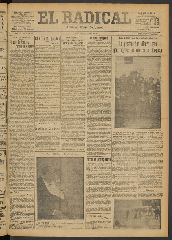 Miniatura de El Radical: diario republicano del 13 de mayo de 1912