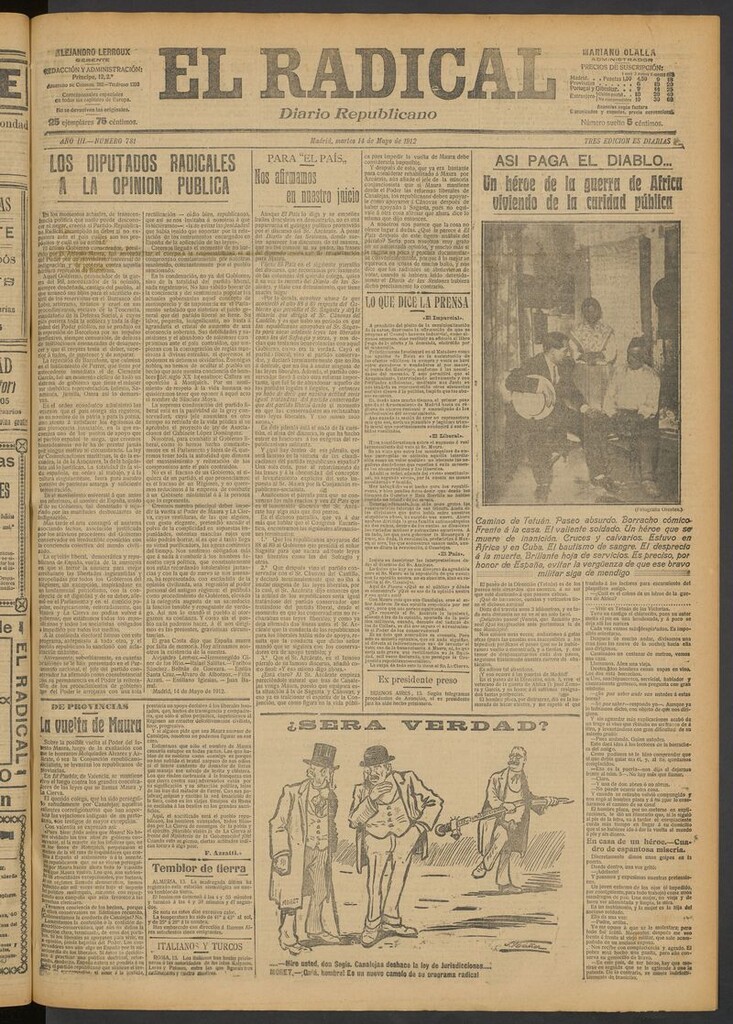 Miniatura de El Radical: diario republicano del 14 de mayo de 1912
